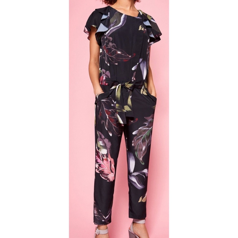 Ted Baker Eden Floral Jumpsuit size 4 TED / USA 10, New With Tags